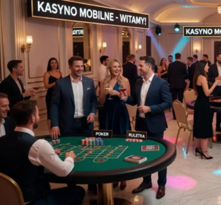 Mobilne wydarzenie kasynowe z grą w pokera i ruletkę