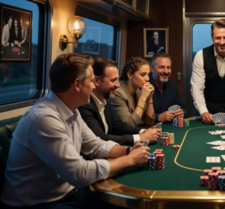 Stół do pokera podczas wieczoru Poker Night